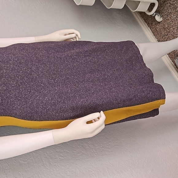 SABIE Chartreuse Gray Preppy Short Sleeve Sweater Bodycon Dress Medium - Picture 5 of 9